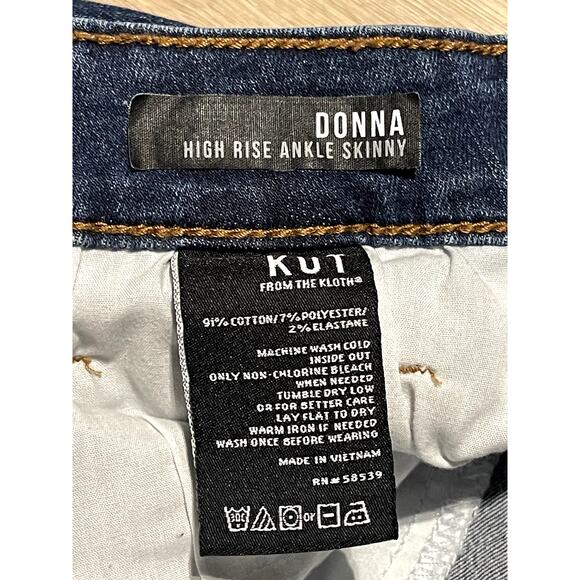 Kut from the Kloth Jeans 16‎ Donna High Rise Ankle Skinny Raw Hem EUC - Picture 5 of 10